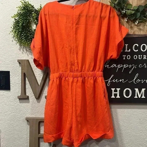 Thml orange short romper size medium - Picture 5 of 6